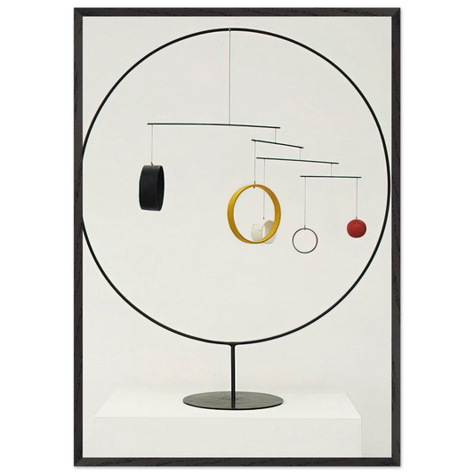 MOBILE 1934 - Alexander Calder 70x100 cm / 28x40 inches Framed Art Print – Black Wooden Frame