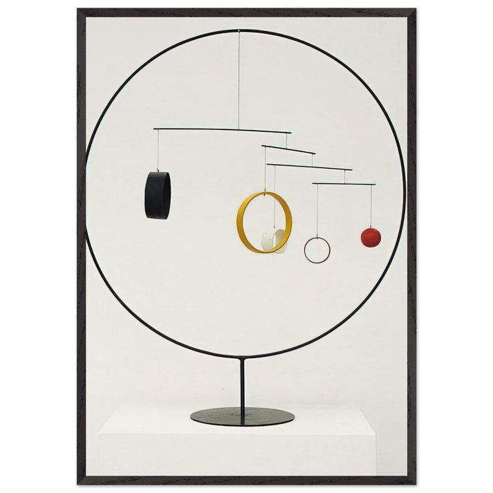 MOBILE 1934 - Alexander Calder 70x100 cm / 28x40 inches Framed Art Print – Black Wooden Frame