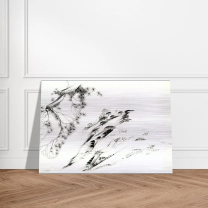 Hillside - Eyvind Earle Brushed Aluminum Print - 70x100 cm / 28x40 inches | Eyvind Earle Aluminum Print | Eyvind Earle Prints