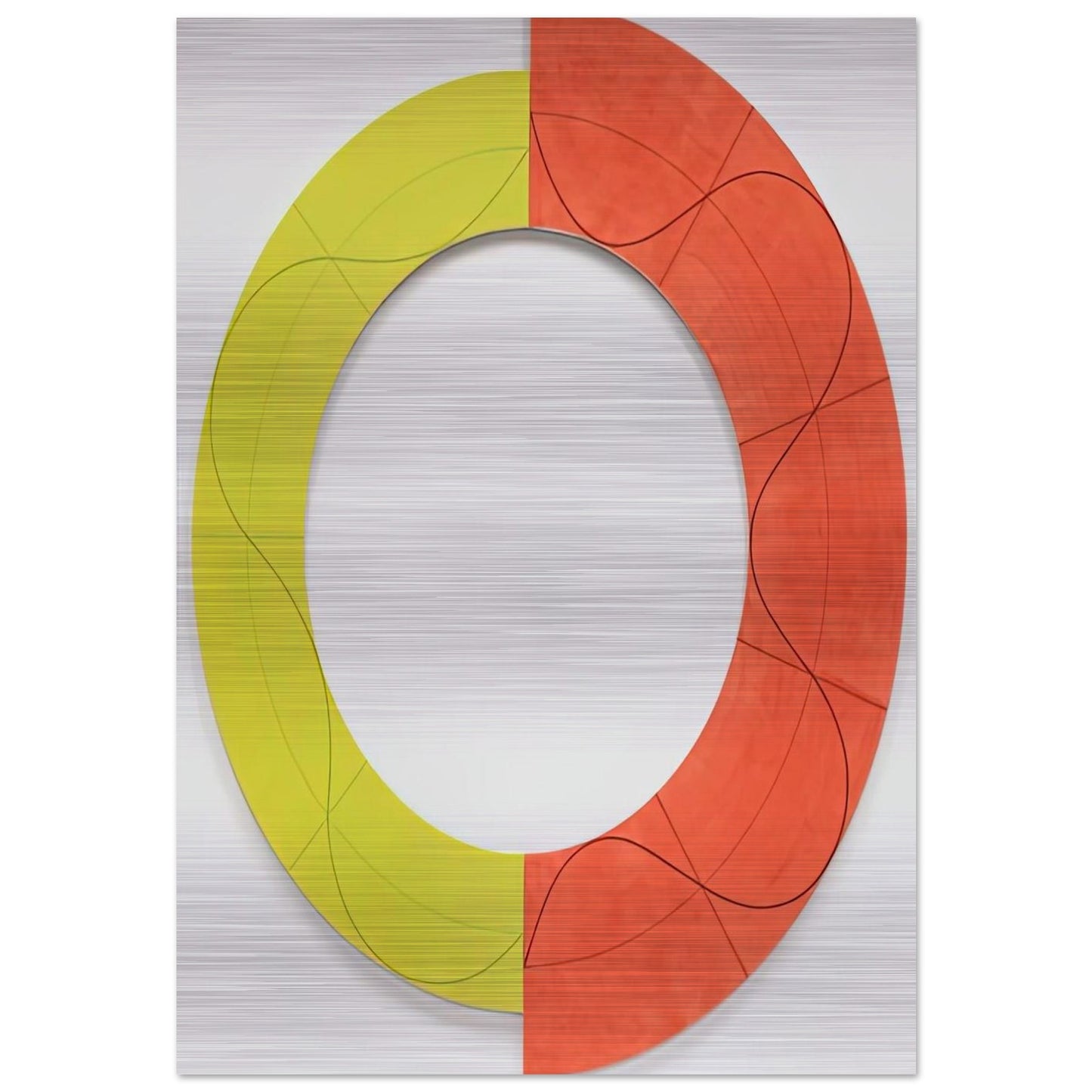 SPLIT RING IMAGE 1 2009 - Robert Mangold Brushed Aluminum Print - 70x100 cm / 28x40 inches | Robert Mangold Aluminum Print | Robert Mangold Prints