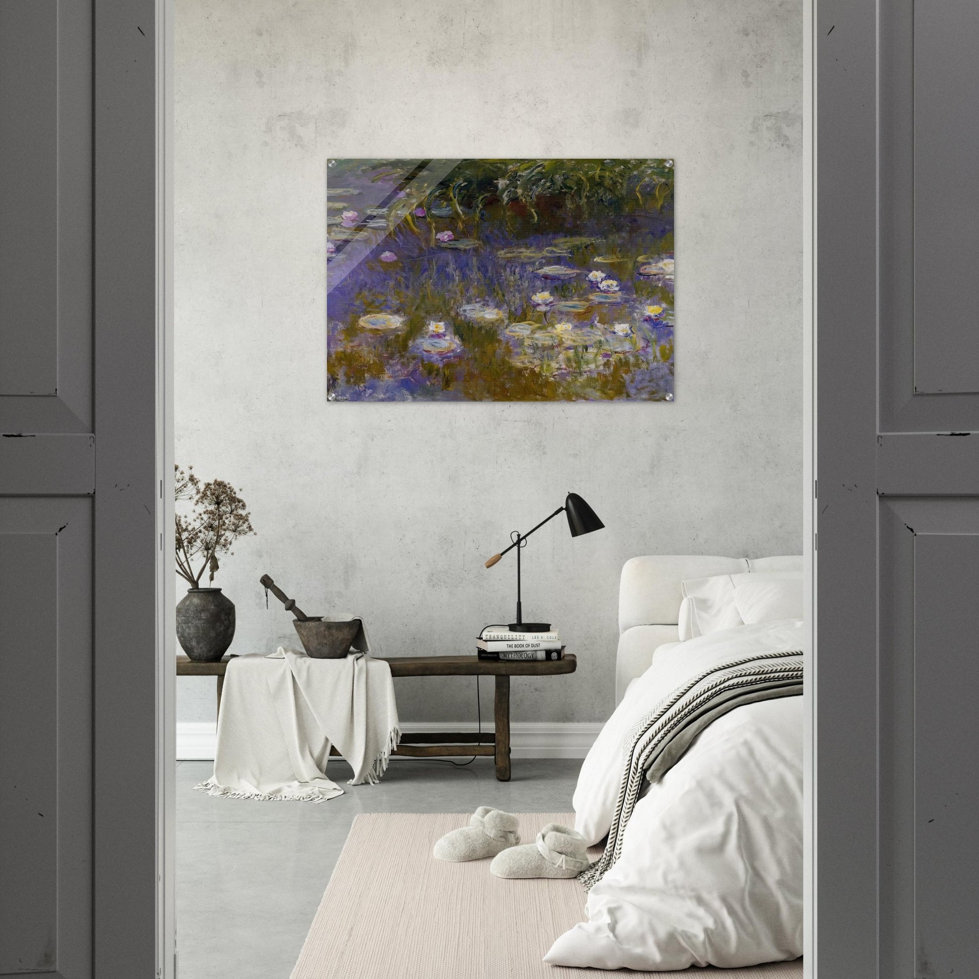 Water Lilies, Yellow and Lilac - claude monet Acrylic Print - 70x100 cm / 28x40″ inches | claude monet Wall Art | claude monet Prints