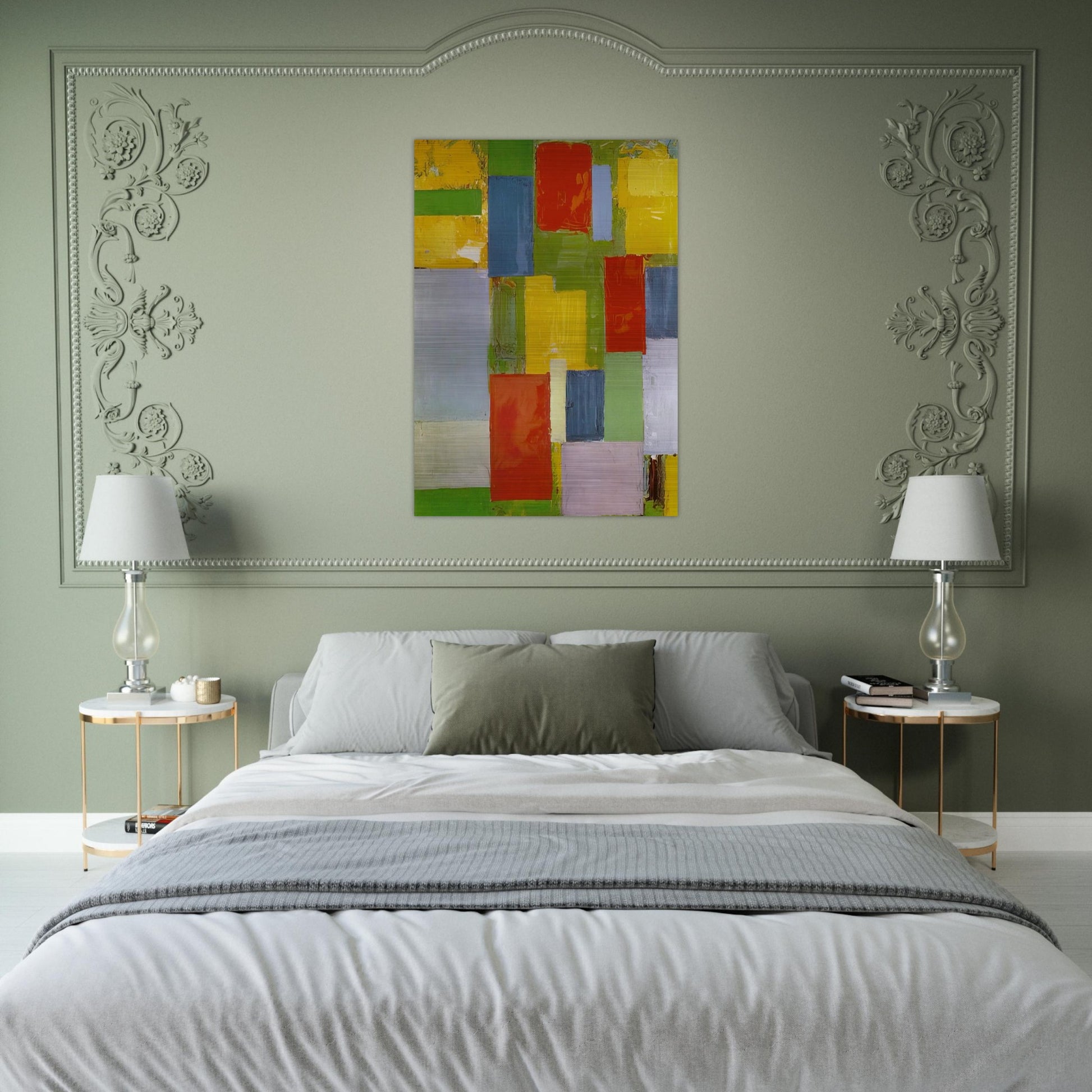 Abstract Euphony - Hans Hofmann Brushed Aluminum Print - 70x100 cm / 28x40 inches | Hans Hofmann Aluminum Print | Hans Hofmann Prints