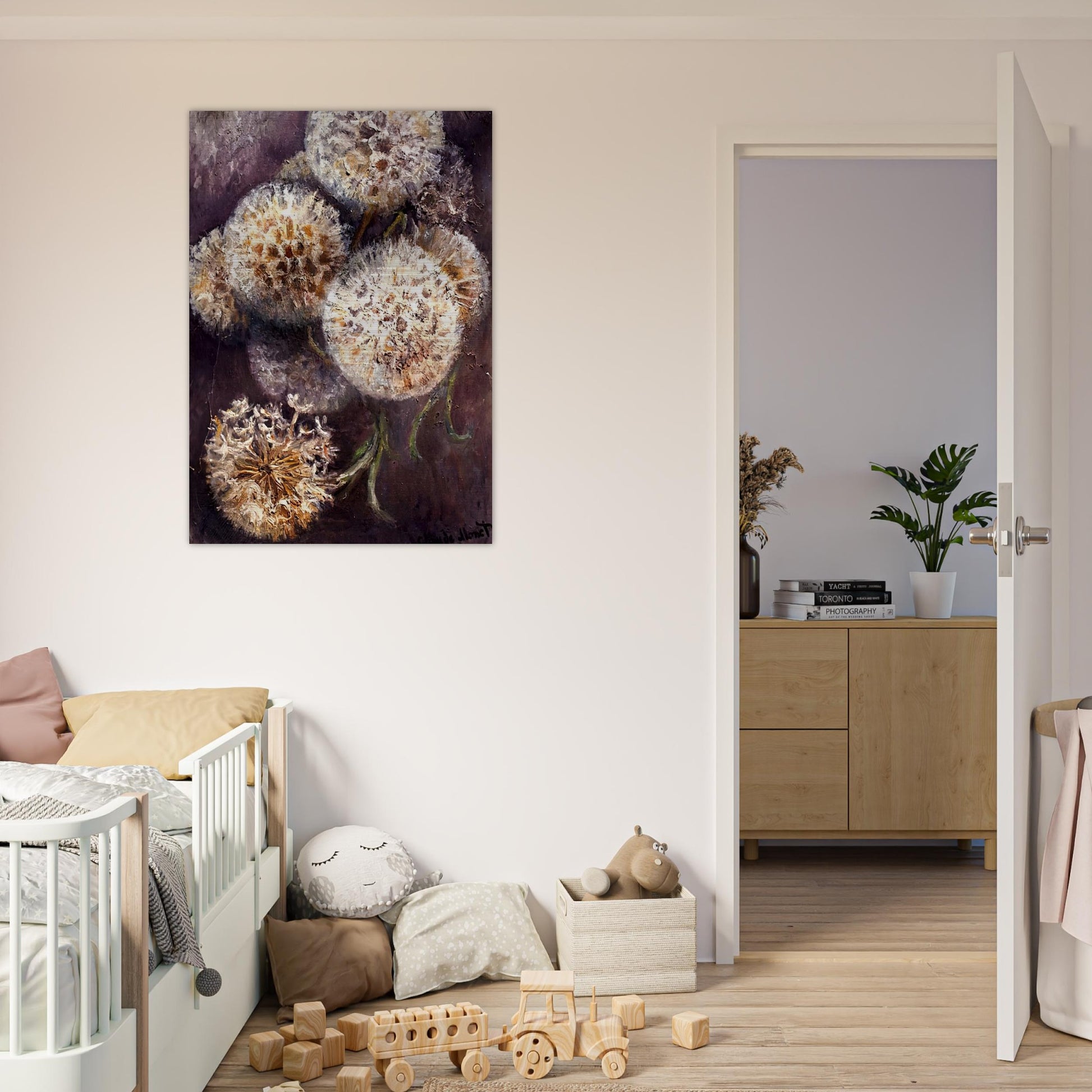 Dandelions - claude monet Brushed Aluminum Print - 70x100 cm / 28x40 inches | claude monet Aluminum Print | claude monet Prints