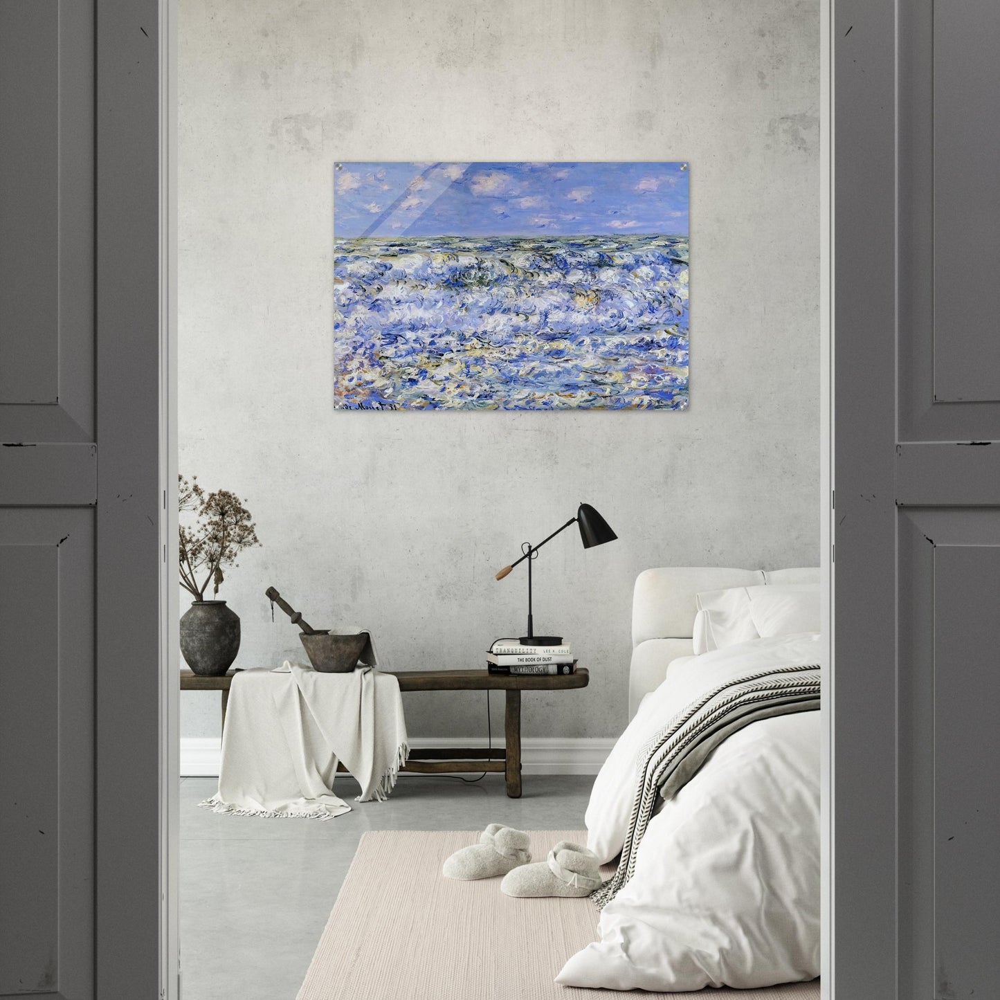 Waves Breaking - claude monet Acrylic Print - 70x100 cm / 28x40″ inches | claude monet Wall Art | claude monet Prints