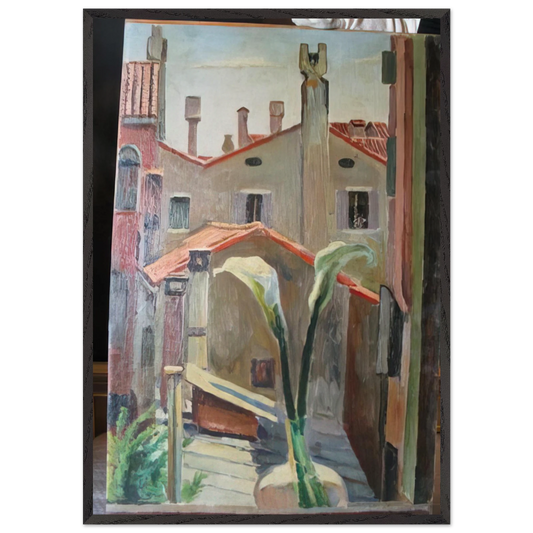 ROOFS - Vanessa Bell 70x100 cm / 28x40 inches Framed Art Print – Black Wooden Frame