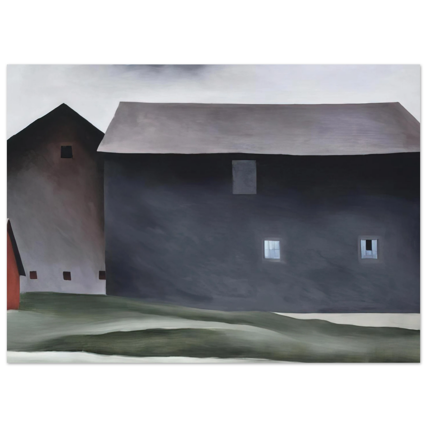 Georgia O'Keeffe - Lake George Barns Fine Art Poster