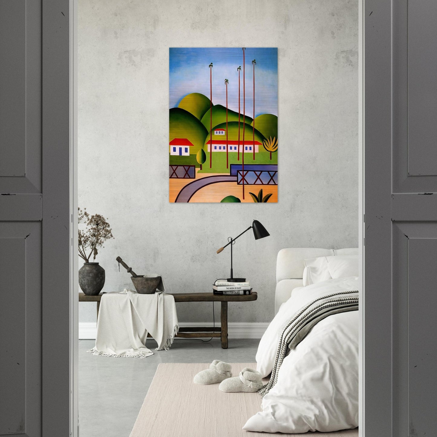Palm Trees - Tarsila do Amaral Brushed Aluminum Print - 70x100 cm / 28x40 inches | Tarsila do Amaral Aluminum Print | Tarsila do Amaral Prints