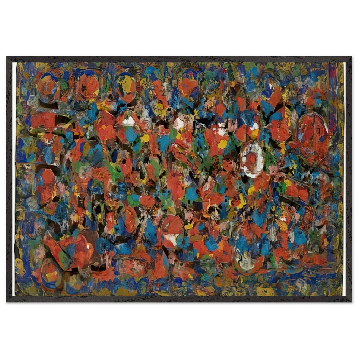 Encrustation - Richard Pousette-Dart 70x100 cm / 28x40 inches Framed Art Print – Black Wooden Frame