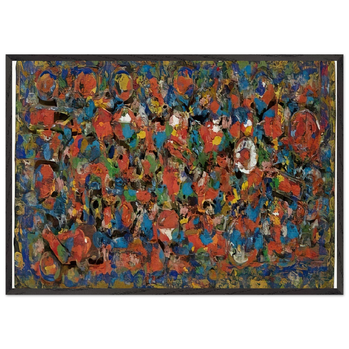 Encrustation - Richard Pousette-Dart 70x100 cm / 28x40 inches Framed Art Print – Black Wooden Frame