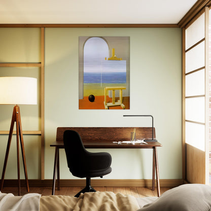 THE HUMAN CONDITION 1935 - Rene Magritte Brushed Aluminum Print - 70x100 cm / 28x40 inches | Rene Magritte Aluminum Print | Rene Magritte Prints