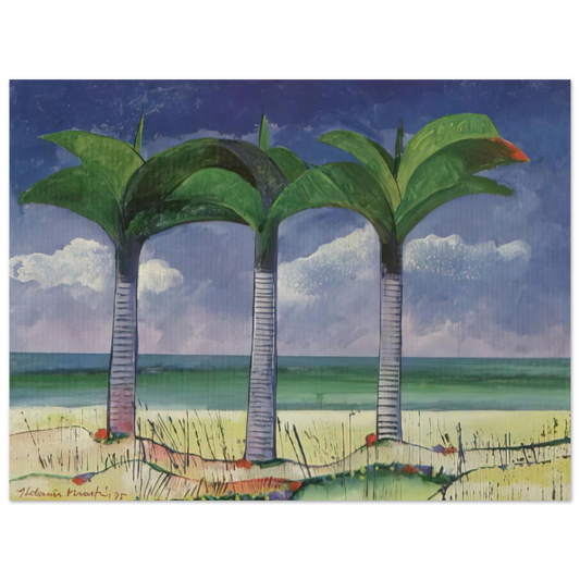Aldemir Martins - Praia com TrÃªs Coqueiros - 1995  75x100 cm / 30x40inches Fine Art Poster