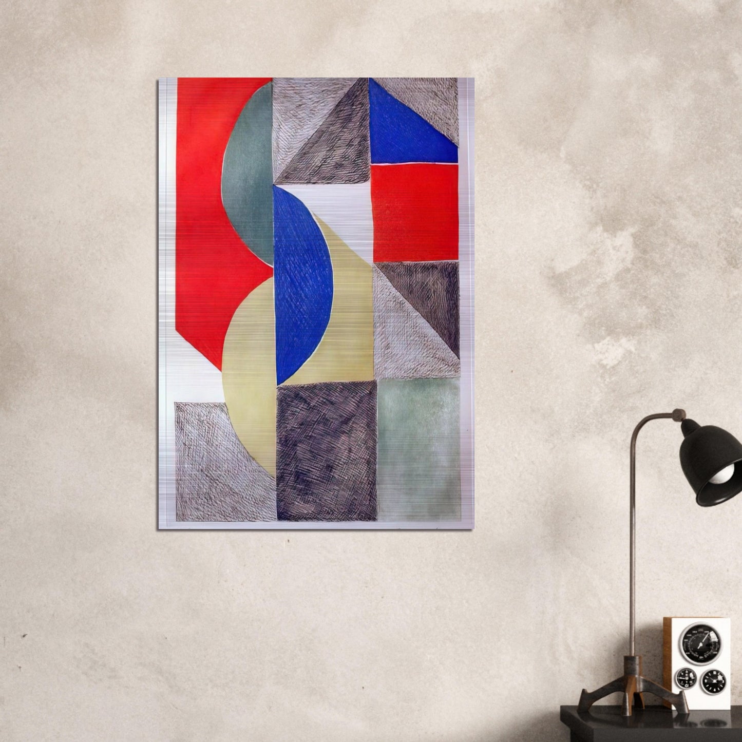 ABSTRACT COMPOSITION - Sonia Delaunay Brushed Aluminum Print - 70x100 cm / 28x40 inches | Sonia Delaunay Aluminum Print | Sonia Delaunay Prints