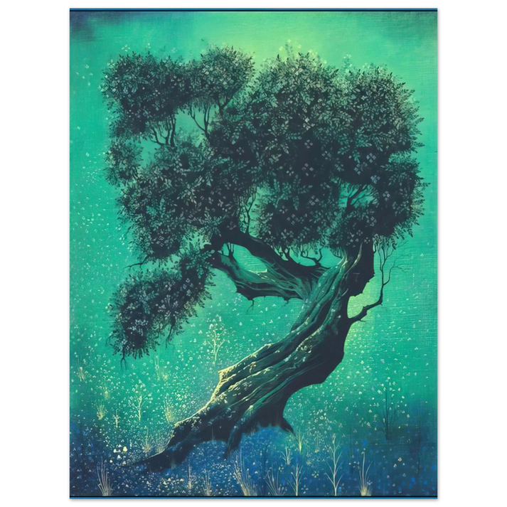 Eyvind Earle - Solitary Bonsai  75x100 cm / 30x40inches Fine Art Poster