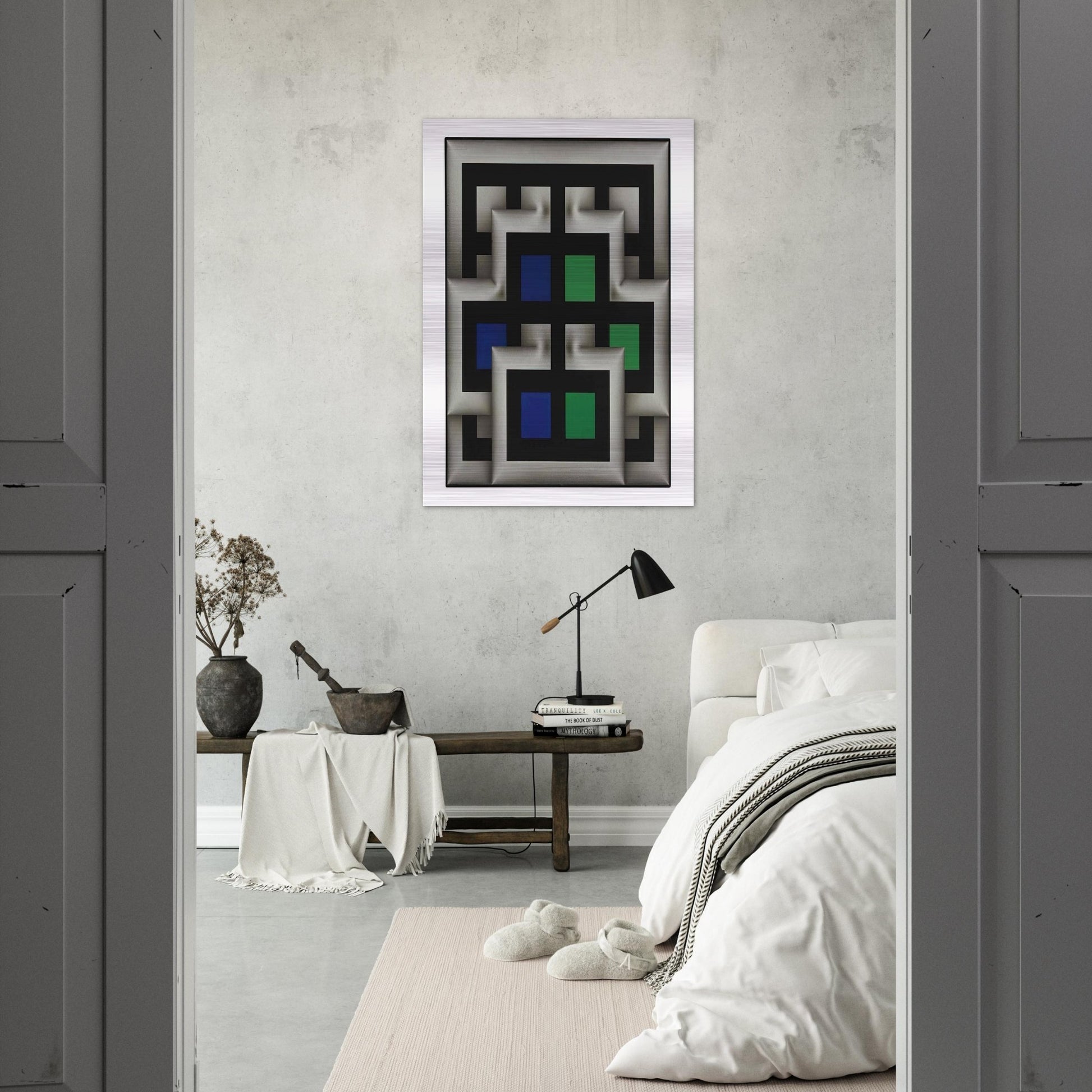 Sararas XX - 1981 - Omar Rayo Brushed Aluminum Print - 70x100 cm / 28x40 inches | Omar Rayo Aluminum Print | Omar Rayo Prints