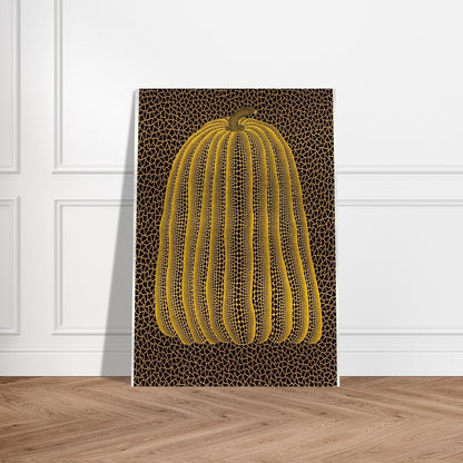 YELLOW PUMPKIN 1992 - Yayoi Kusama Brushed Aluminum Print - 70x100 cm / 28x40 inches | Yayoi Kusama Aluminum Print | Yayoi Kusama Prints