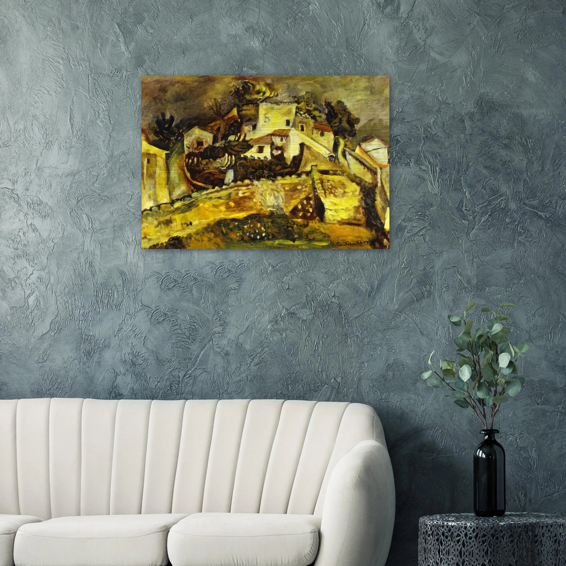 LANDSCAPE AT CAGNES - Chaim Soutine Brushed Aluminum Print - 70x100 cm / 28x40 inches | Chaim Soutine Aluminum Print | Chaim Soutine Prints