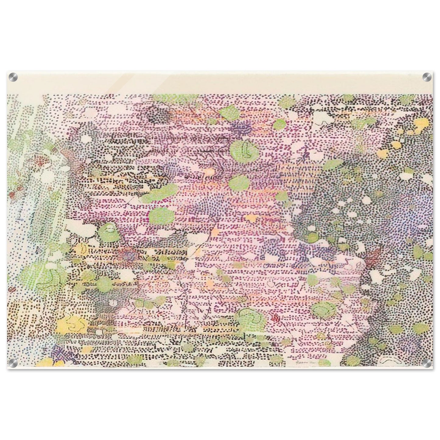 I Part of Sabine D Region, Southwest Mare Tranquilitatis from Lithographs Based on Geologic Maps of Lunar Orbiter and Apollo Landing Sites - 1972 - Nancy Graves Acrylic Print - 70x100 cm / 28x40″ inches | Nancy Graves Wall Art | Nancy Graves Prints