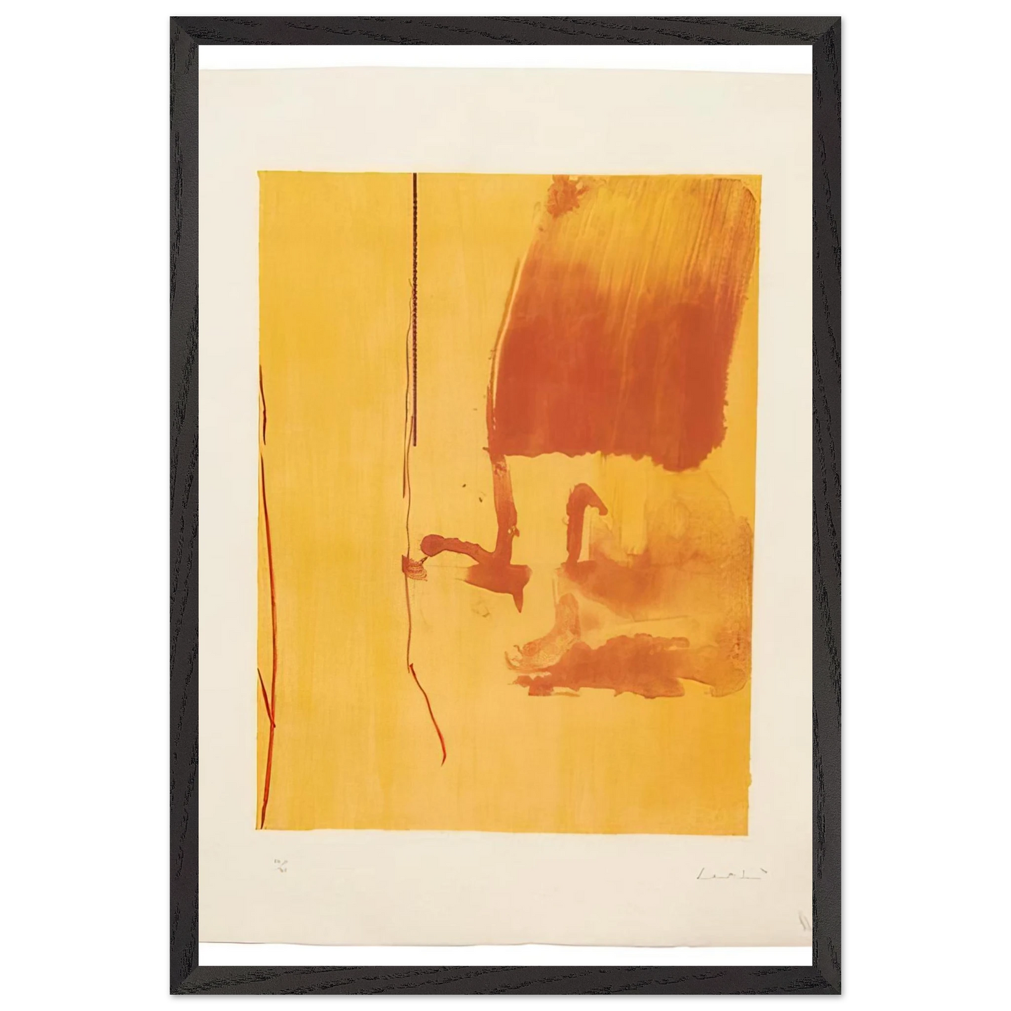 Helen Frankenthaler - Harvest - 1976 Wall art - 20x25 cm / 8x10 inches - Premium Wooden Framed Poster With Fine Art Paper-canvas - Wood frame
