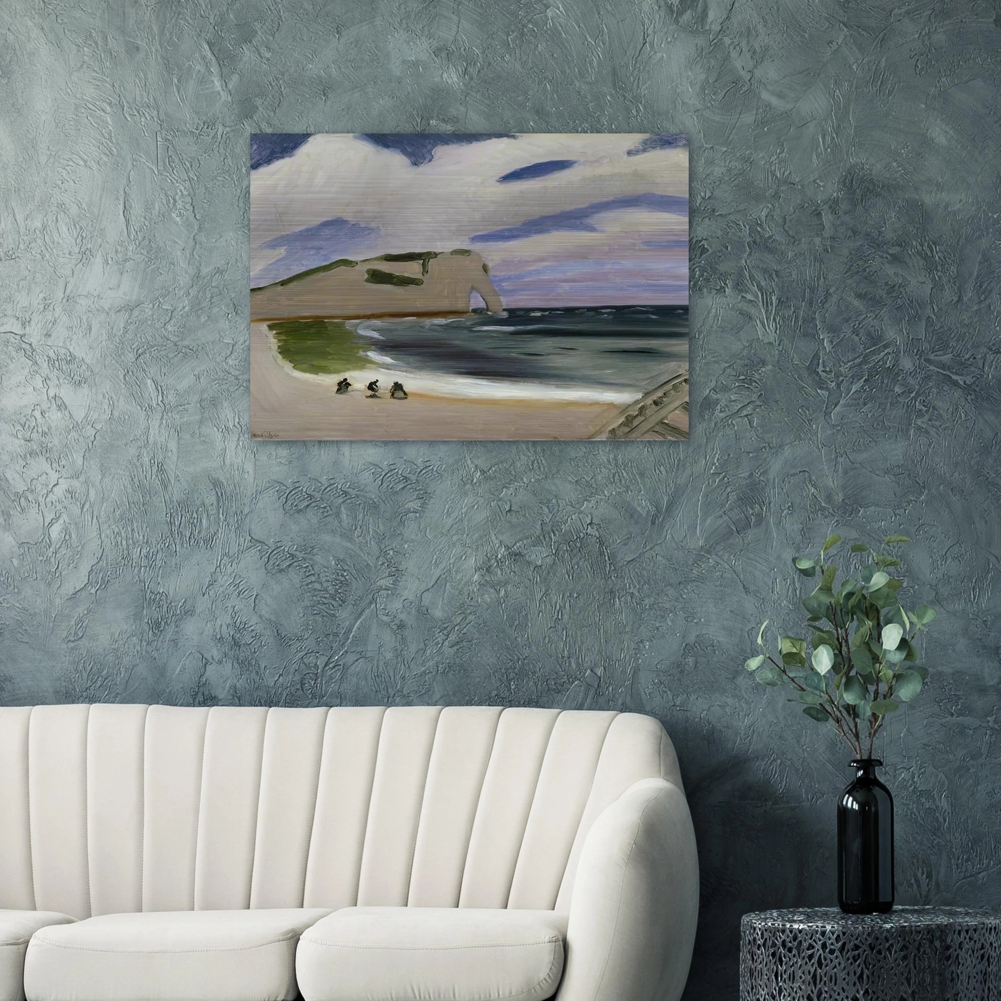 WOMEN ON THE BEACH ETRETAT 1920 - Henri Matisse Brushed Aluminum Print - 70x100 cm / 28x40 inches | Henri Matisse Aluminum Print | Henri Matisse Prints