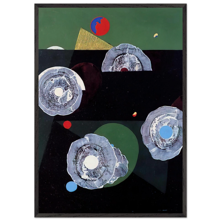 Scallops flower - Max Ernst 70x100 cm / 28x40 inches Framed Art Print – Black Wooden Frame