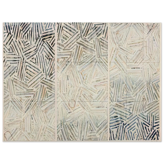 Jasper Johns - BETWEEN THE CLOCK AND THE BED 1989  75x100 cm / 30x40inches Fine Art Poster