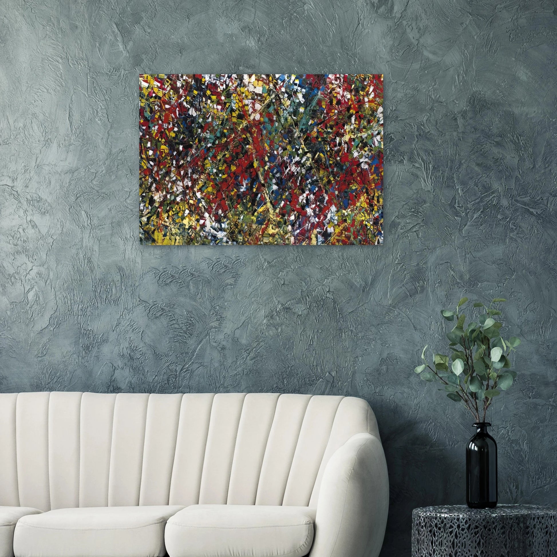 Composition - Jean-Paul Riopelle Brushed Aluminum Print - 70x100 cm / 28x40 inches | Jean-Paul Riopelle Aluminum Print | Jean-Paul Riopelle Prints