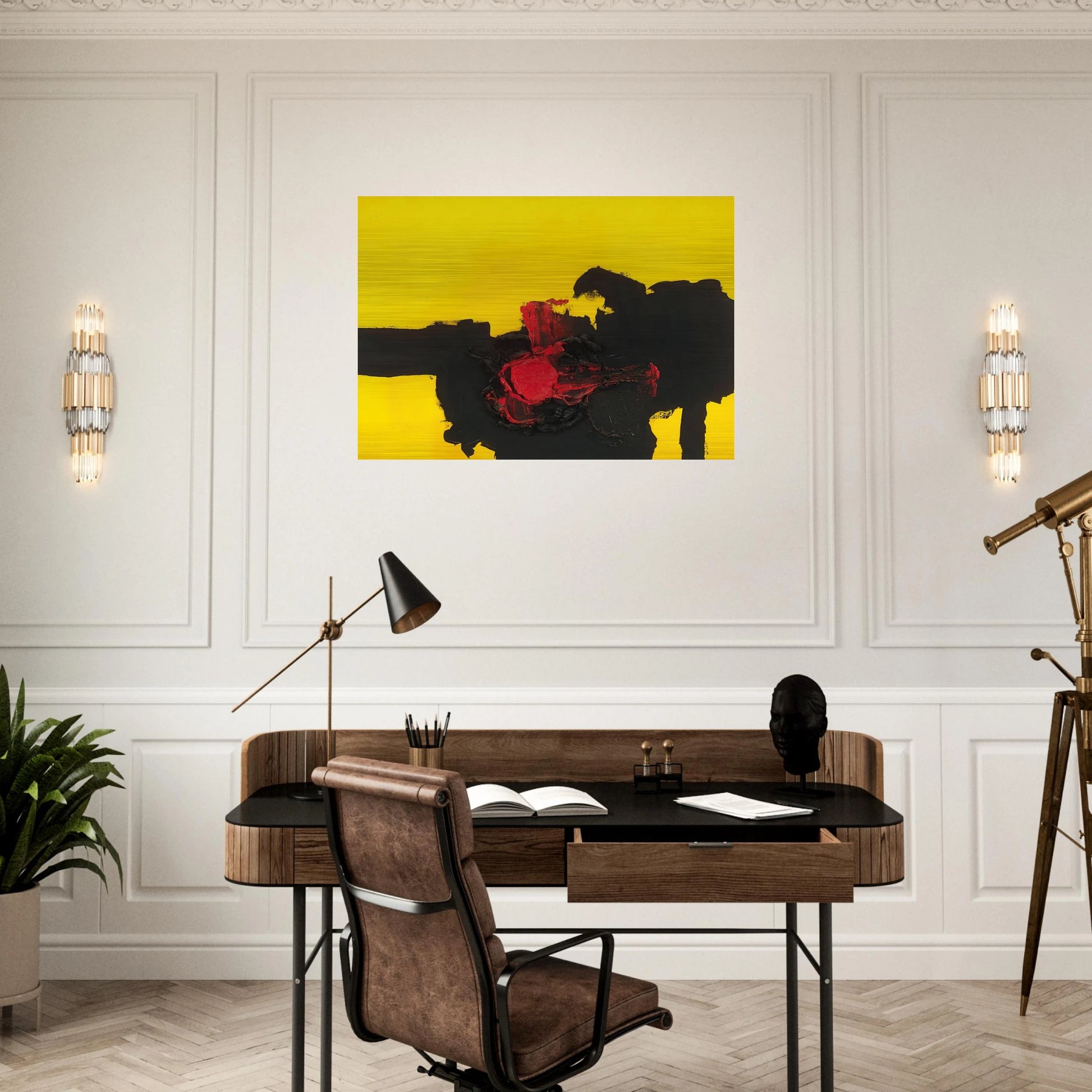 N MERO 363 1962 - Luis Feito Brushed Aluminum Print - 70x100 cm / 28x40 inches | Luis Feito Aluminum Print | Luis Feito Prints