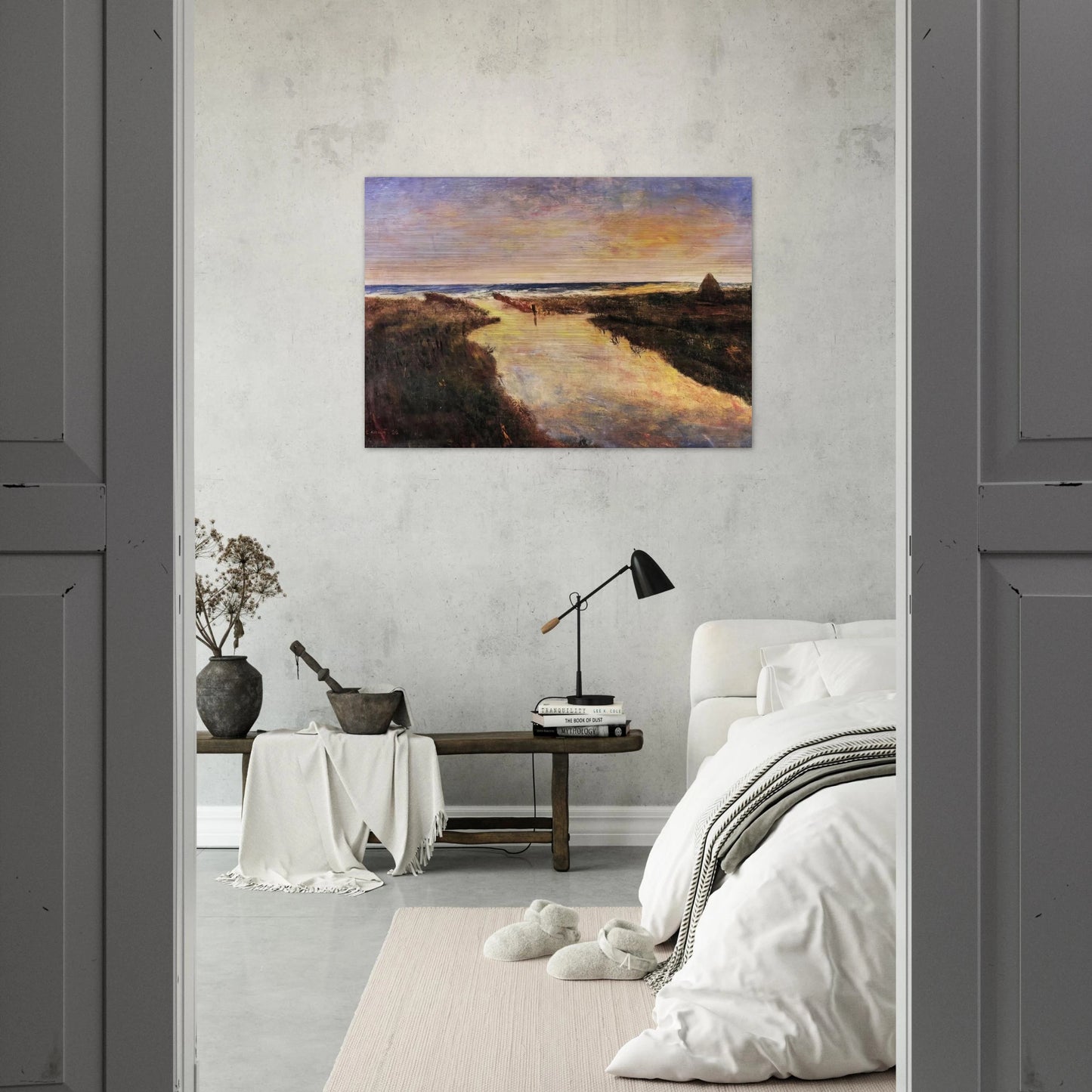 FOCE DEL CINQUALE 1928 - Carlo Carra Brushed Aluminum Print - 70x100 cm / 28x40 inches | Carlo Carra Aluminum Print | Carlo Carra Prints