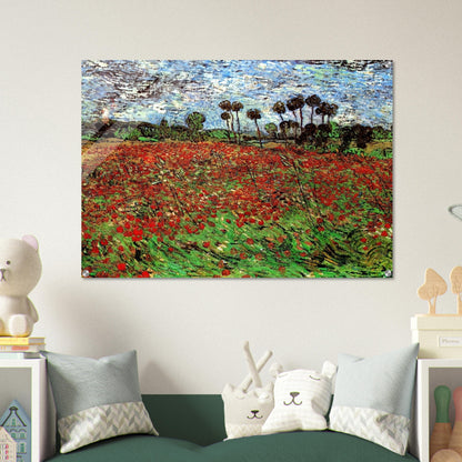 Field with Poppies - Vincent van Gogh Acrylic Print - 70x100 cm / 28x40″ inches