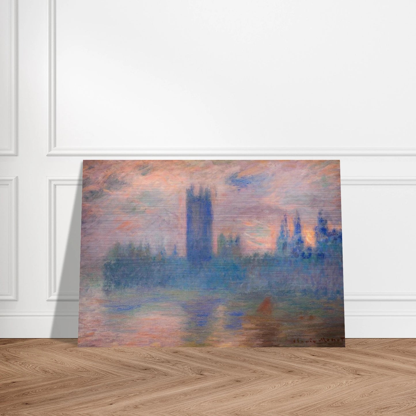 Houses of Parliament, Westminster - claude monet Brushed Aluminum Print - 70x100 cm / 28x40 inches | claude monet Aluminum Print | claude monet Prints