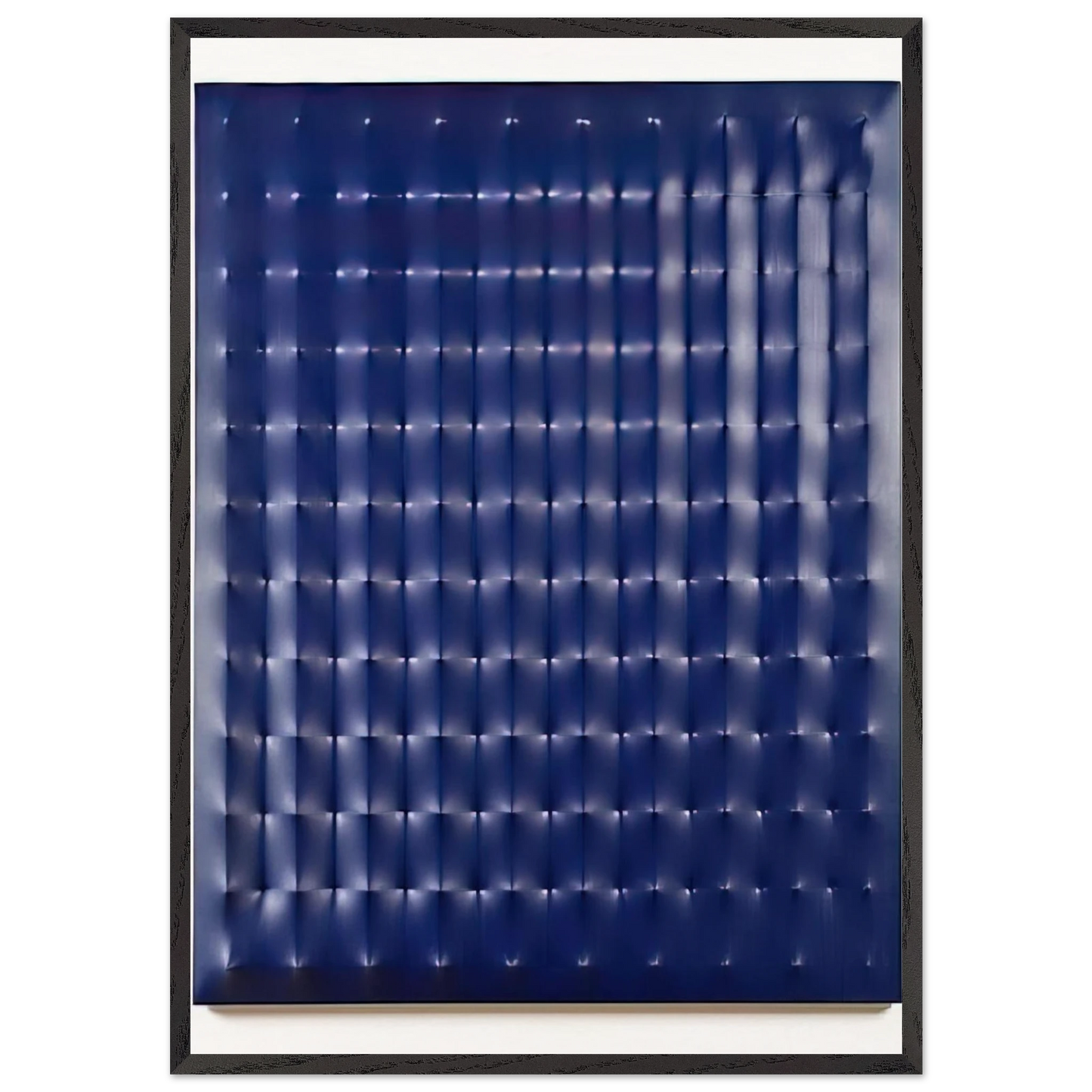 Superficie Blu - 1979 - Enrico Castellani 70x100 cm / 28x40 inches Framed Art Print – Black Wooden Frame