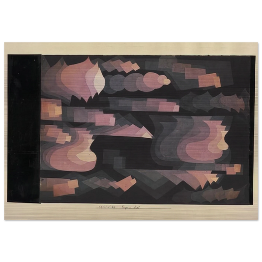 ADD IN RED 1921 - Paul Klee Brushed Aluminum Print - 70x100 cm / 28x40 inches | Paul Klee Aluminum Print | Paul Klee Prints