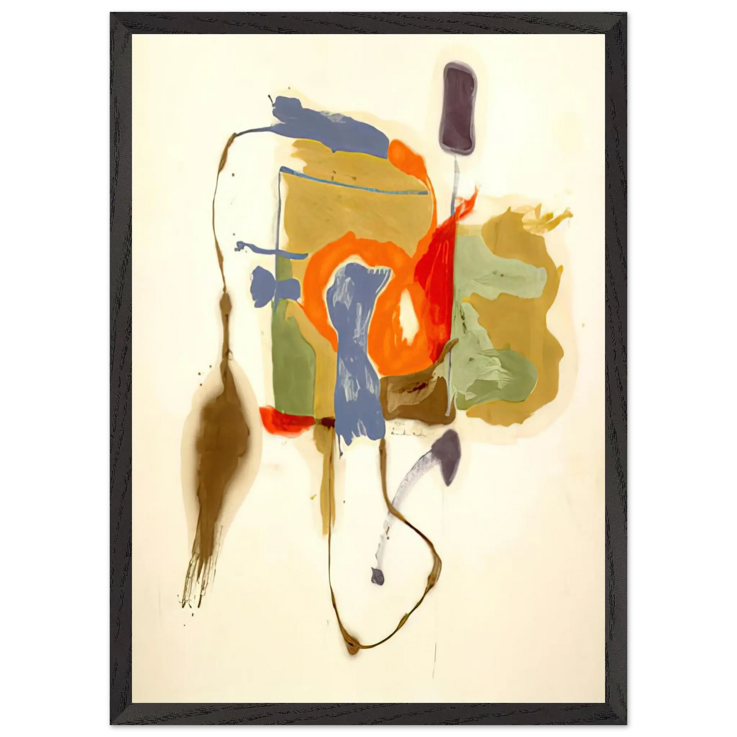 Helen Frankenthaler - Blue Form in a Scene - 1961 Wall art - 30x45 cm / 12x18 Inches - Fine Art Poster - -