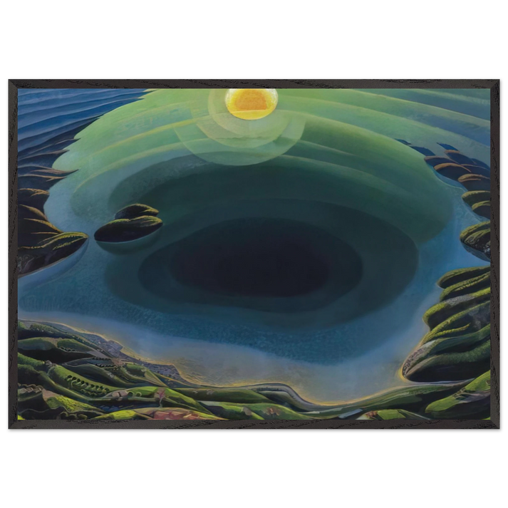 Aurora sul Golfo - 1935 - Gerardo Dottori 70x100 cm / 28x40 inches Framed Art Print – Black Wooden Frame