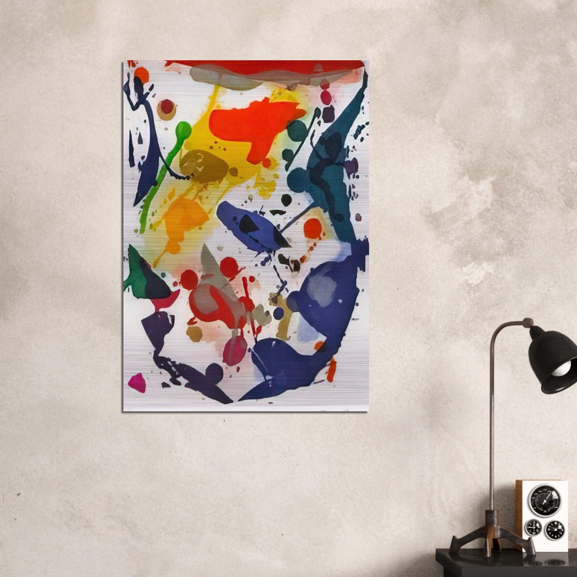 Untitled 044 - Sam Francis Brushed Aluminum Print - 70x100 cm / 28x40 inches | Sam Francis Aluminum Print | Sam Francis Prints