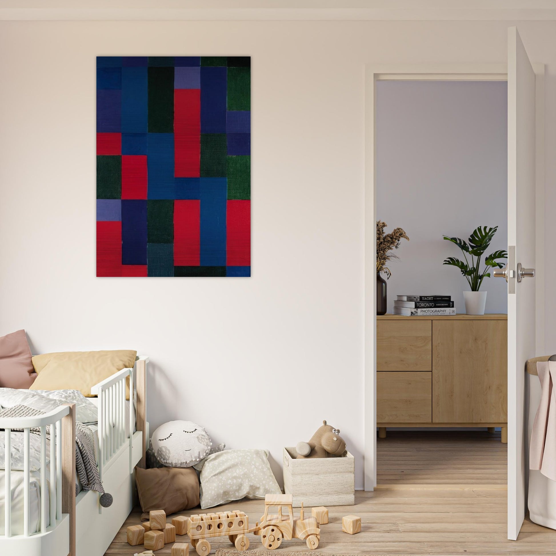 Grn-Blau-Rot - 1967 - Johannes Itten Brushed Aluminum Print - 70x100 cm / 28x40 inches | Johannes Itten Aluminum Print | Johannes Itten Prints