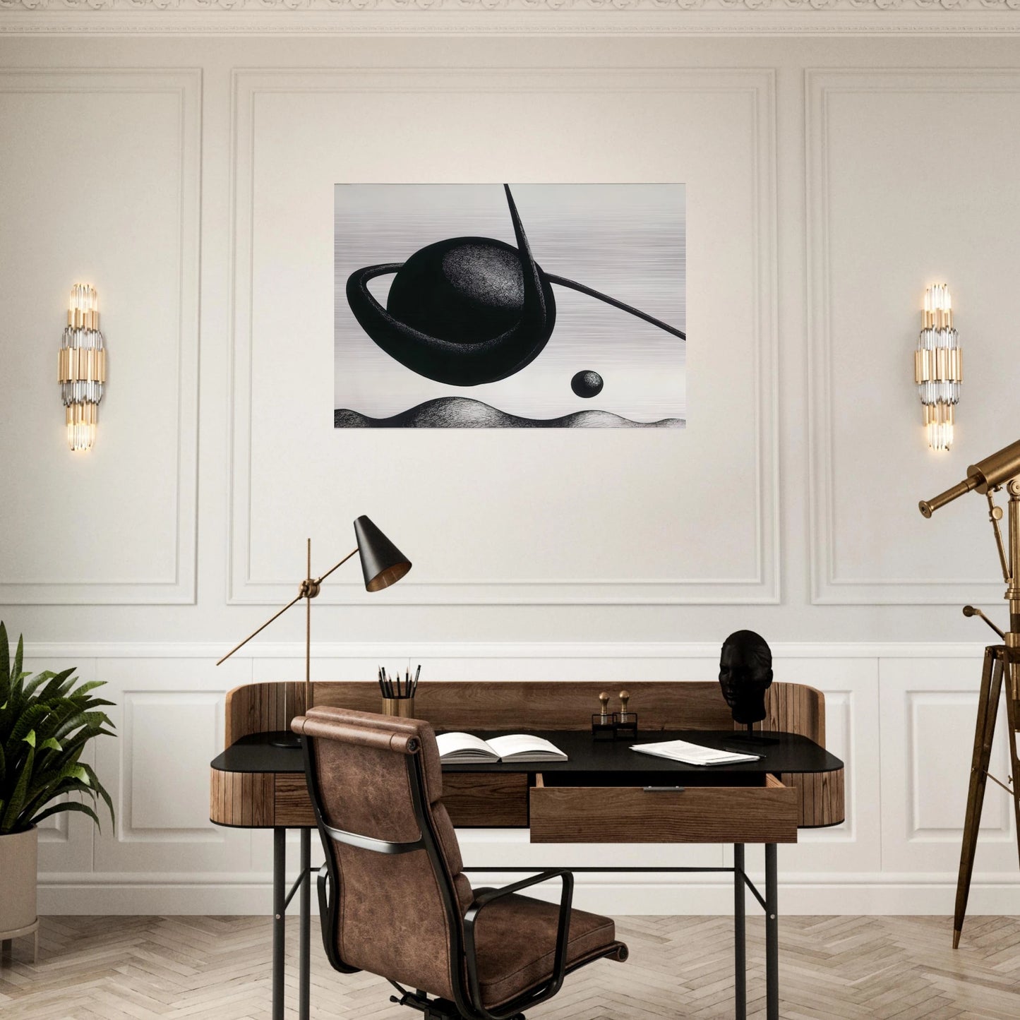 THE PLANET 1933 - Alexander Calder Brushed Aluminum Print - 70x100 cm / 28x40 inches | Alexander Calder Aluminum Print | Alexander Calder Prints