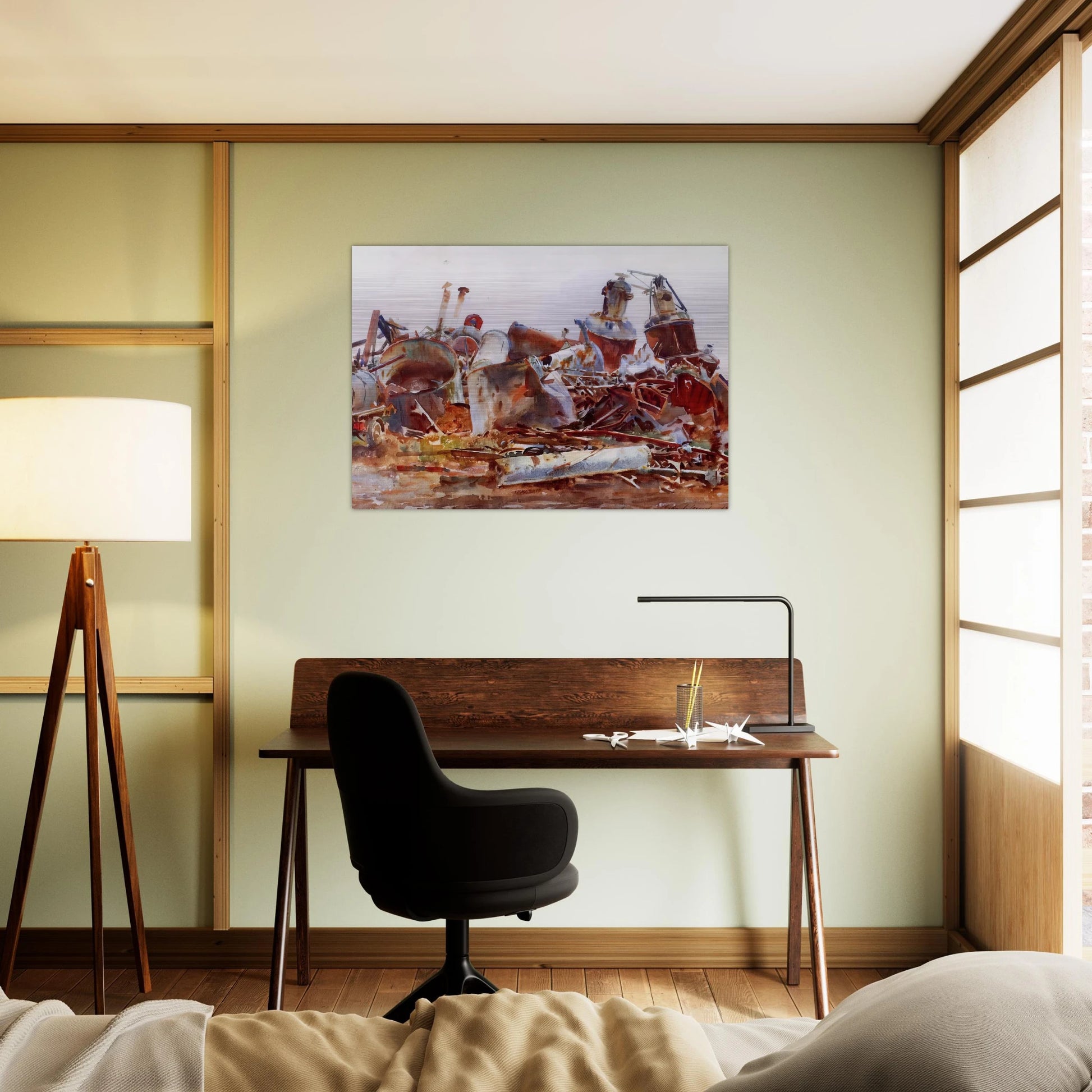 A Wrecked Sugar Refinery - John Singer Sargent Brushed Aluminum Print - 70x100 cm / 28x40 inches | John Singer Sargent Aluminum Print | John Singer Sargent Prints