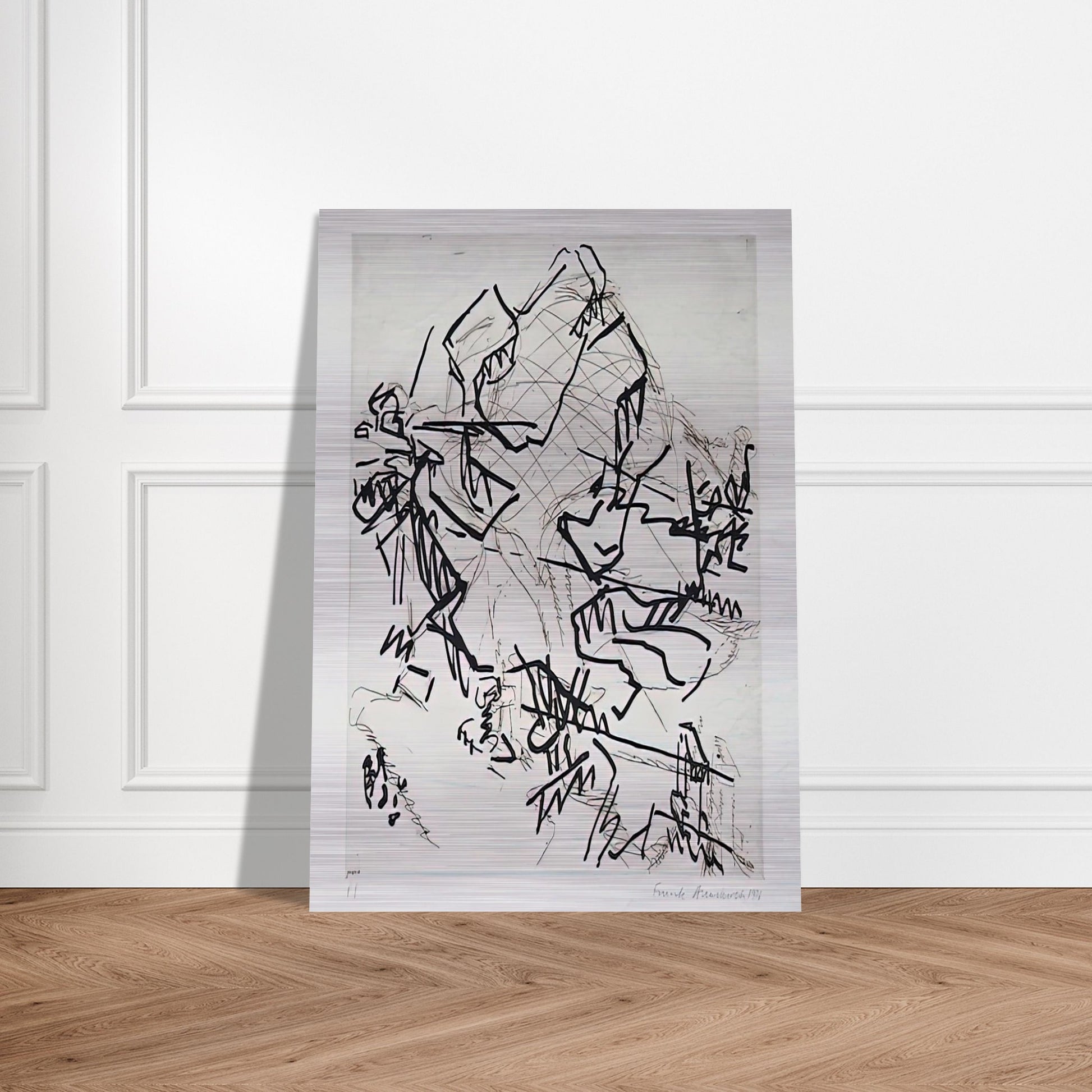 TREE AT TRETIRE II - Frank Auerbach Brushed Aluminum Print - 70x100 cm / 28x40 inches | Frank Auerbach Aluminum Print | Frank Auerbach Prints