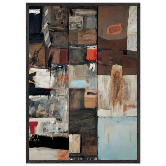 SUMMERSTORM 1959 - Robert Rauschenberg 70x100 cm / 28x40 inches Framed Art Print – Black Wooden Frame