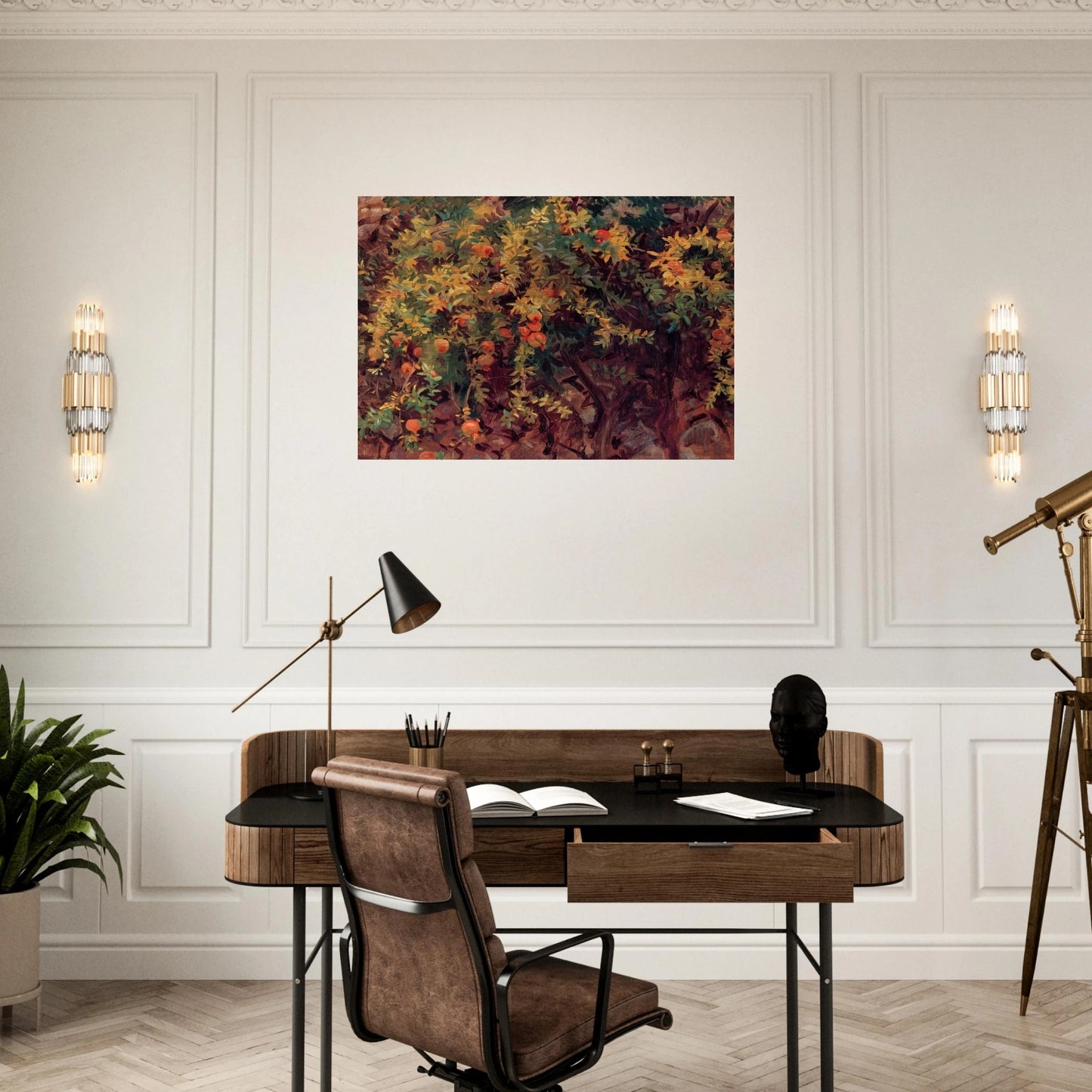 Pomegranates - John Singer Sargent Brushed Aluminum Print - 70x100 cm / 28x40 inches | John Singer Sargent Aluminum Print | John Singer Sargent Prints
