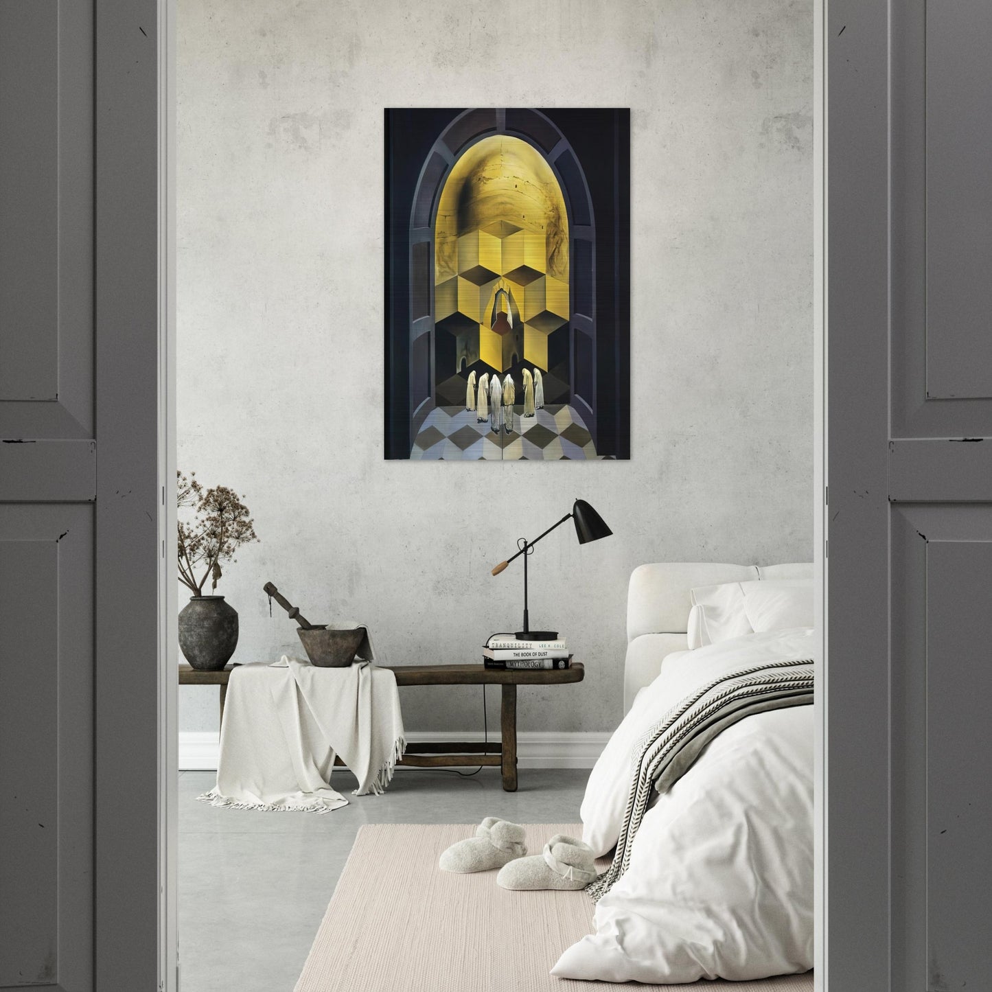 SKULL OF ZURBARAN - Salvador Dali Brushed Aluminum Print - 70x100 cm / 28x40 inches | Salvador Dali Aluminum Print | Salvador Dali Prints