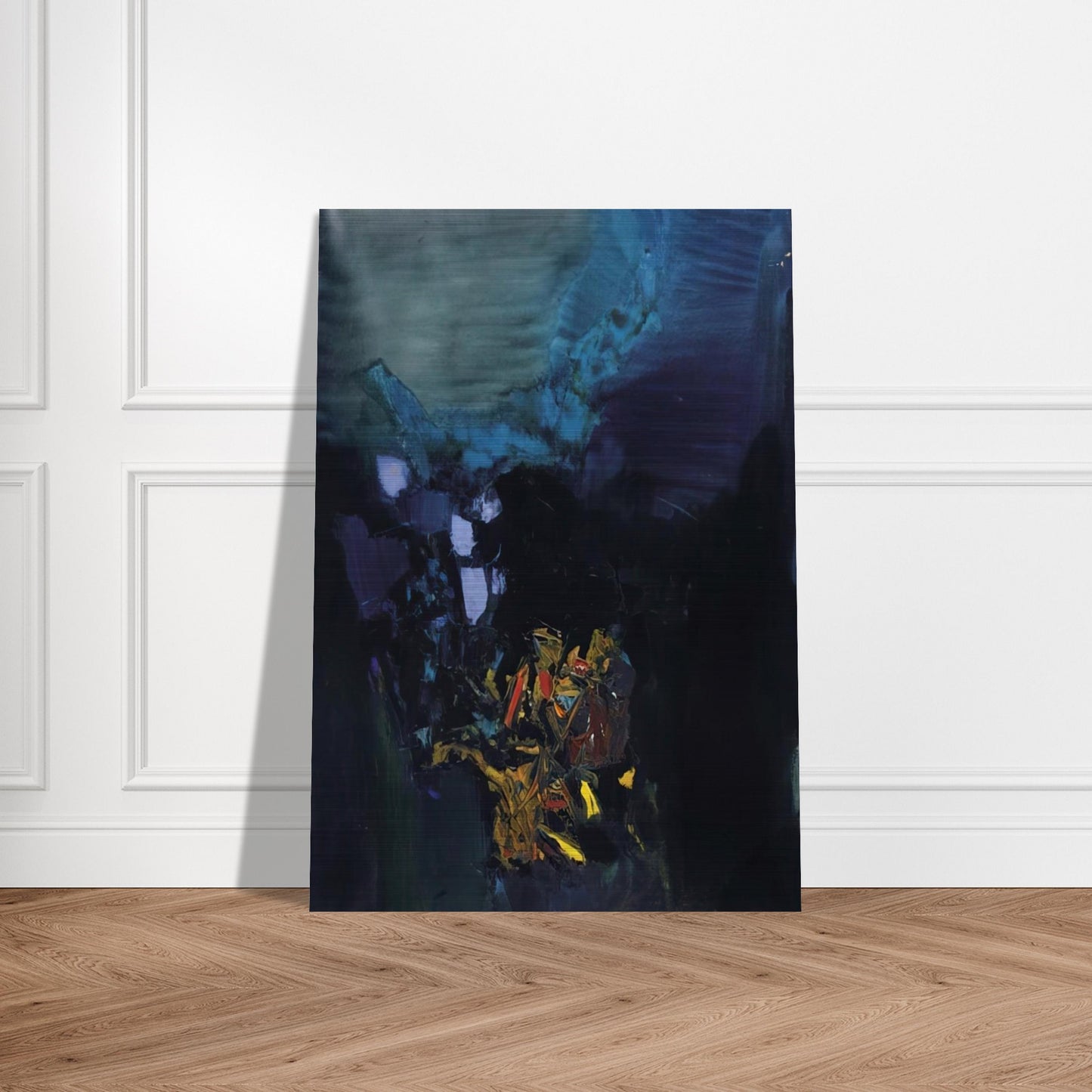 Vallée de Gorbio - Abstract Art - S. H. Raza Brushed Aluminum Print - 70x100 cm / 28x40 inches | S. H. Raza Aluminum Print | S. H. Raza Prints