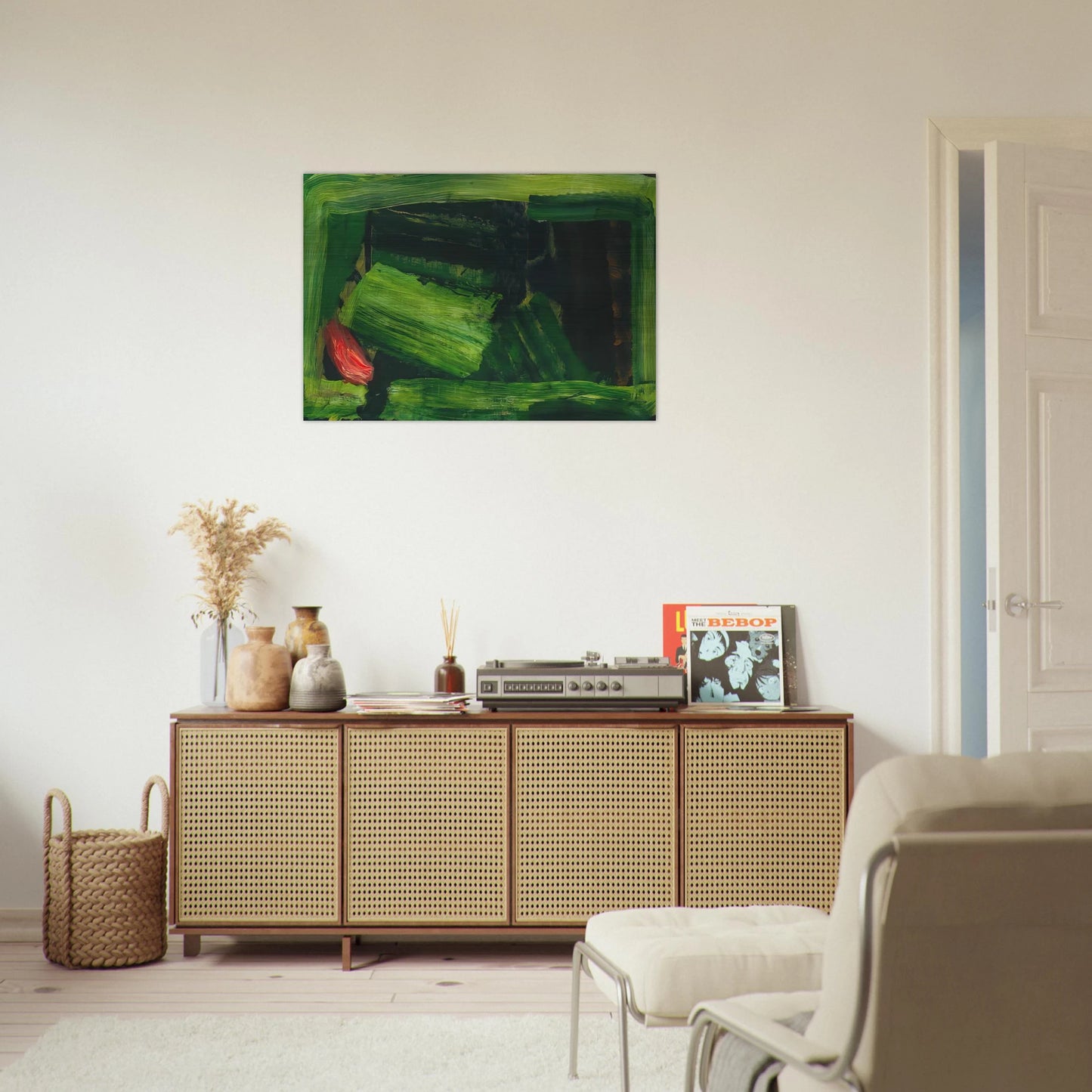Clean Sheets - 1984 - Howard Hodgkin Brushed Aluminum Print - 70x100 cm / 28x40 inches | Howard Hodgkin Aluminum Print | Howard Hodgkin Prints