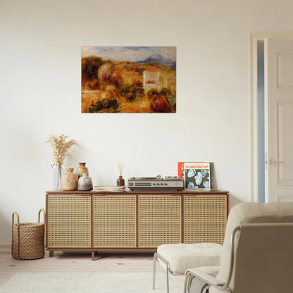 Landscape with White House - Pierre-Auguste Renoir Brushed Aluminum Print - 70x100 cm / 28x40 inches | Pierre-Auguste Renoir Aluminum Print | Pierre-Auguste Renoir Prints