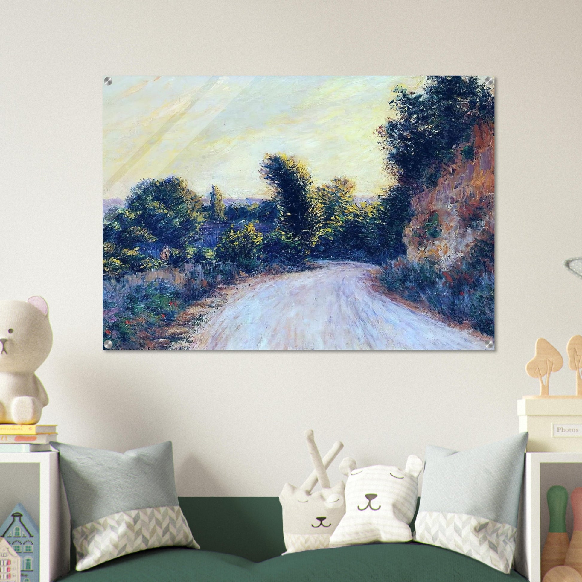 Road near Giverny - claude monet Acrylic Print - 70x100 cm / 28x40″ inches