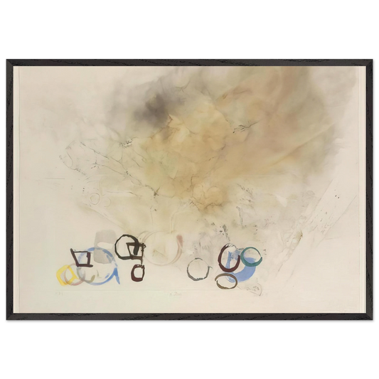 10 Stones - 1989 - John Cage 70x100 cm / 28x40 inches Framed Art Print – Black Wooden Frame