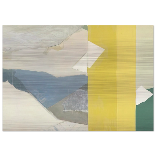 Three Whites - 1963 - Kenzo Okada Brushed Aluminum Print - 70x100 cm / 28x40 inches | Kenzo Okada Aluminum Print | Kenzo Okada Prints