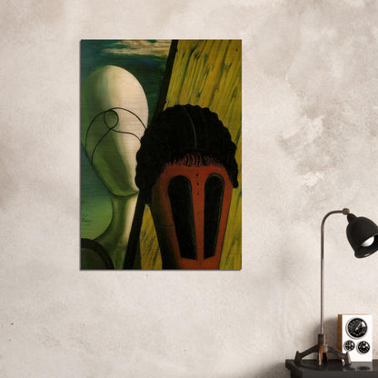 TWO HEADS 1918 - Giorgio de Chirico Brushed Aluminum Print - 70x100 cm / 28x40 inches | Giorgio de Chirico Aluminum Print | Giorgio de Chirico Prints
