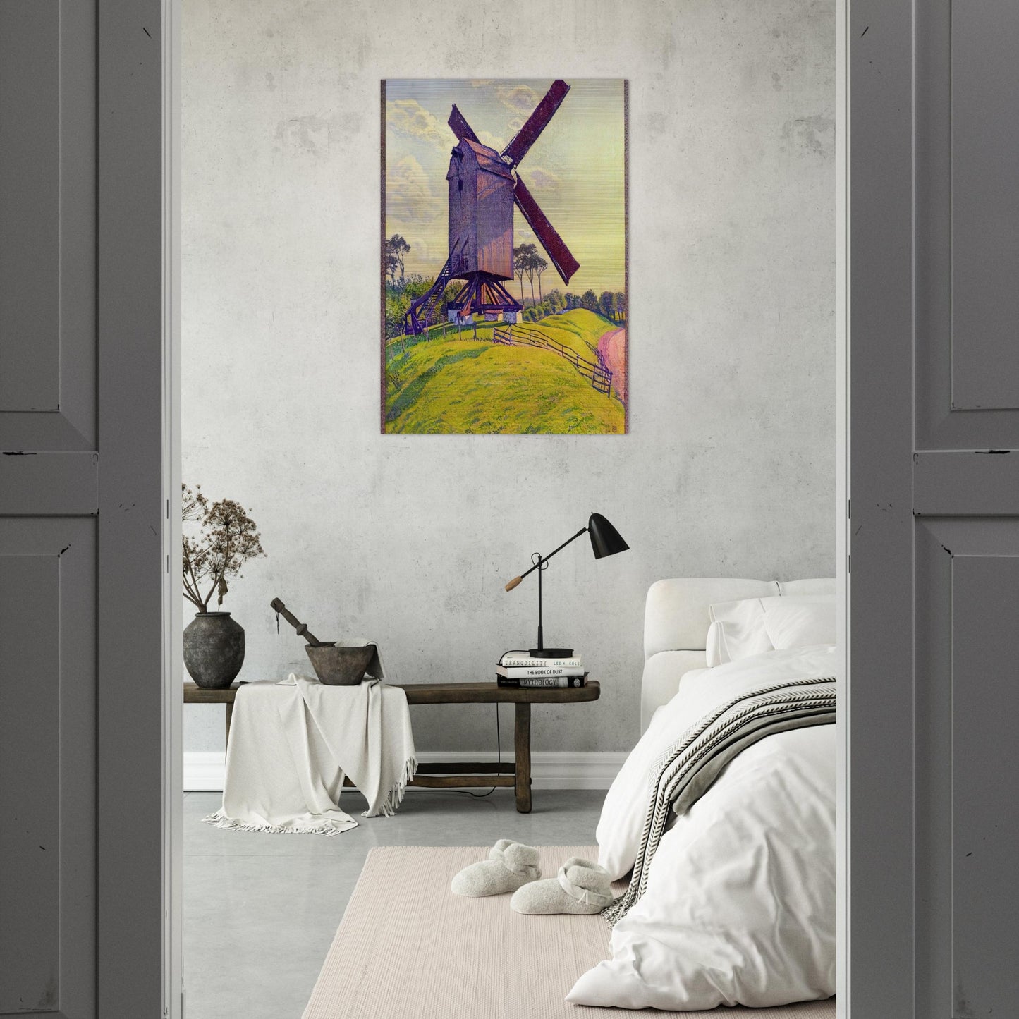 THE MILL AT KELF 1894 - Theo van Rysselberghe Brushed Aluminum Print - 70x100 cm / 28x40 inches | Theo van Rysselberghe Aluminum Print | Theo van Rysselberghe Prints
